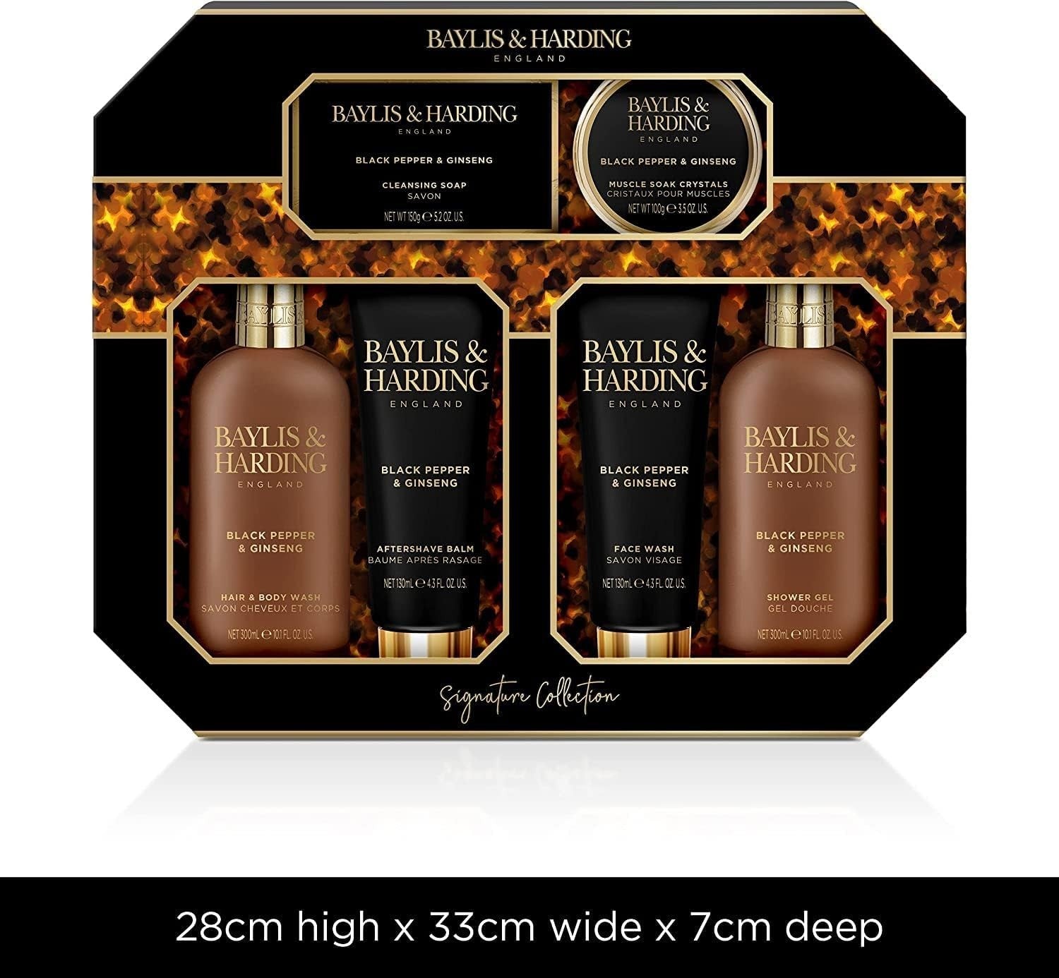 Baylis & Harding Men’s Black Pepper & Ginseng Grooming Gift Set | Vegan Friendly by Baylis & Harding