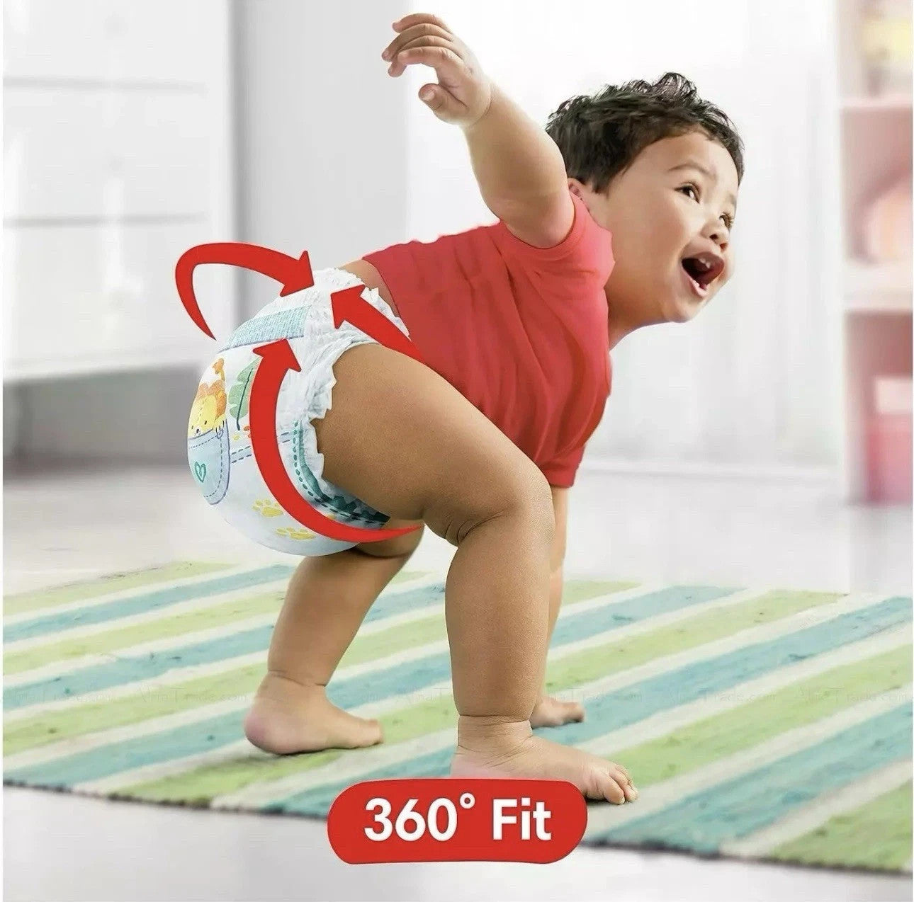 Pampers Baby-Dry Pants Size 8 (19+kg) Monthly Pack 117 Nappies by Pampers