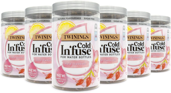 Twinings Cold Infuse Rose Lemonade 72 Teabags Multipack 6x12 Infusers