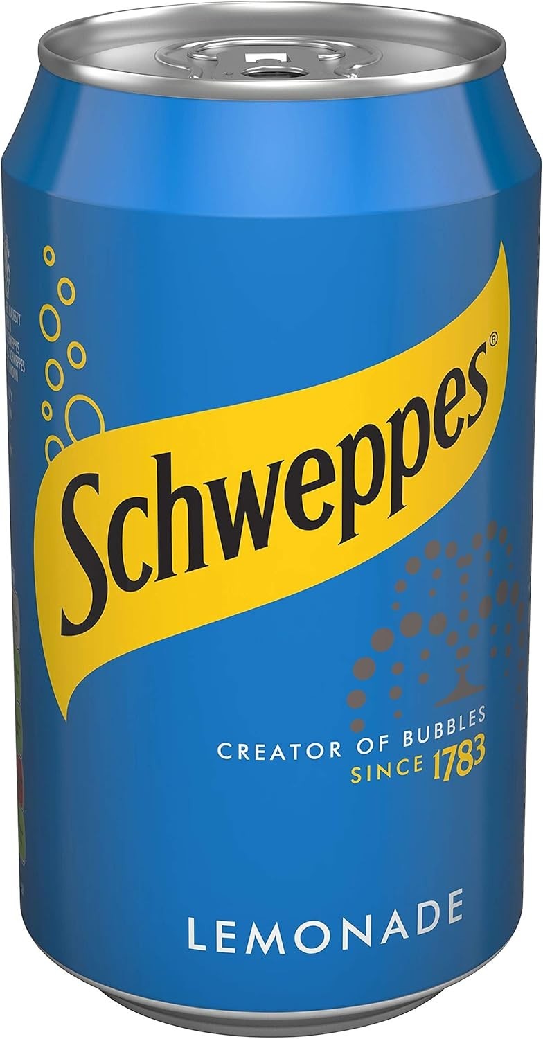 Schweppes Lemonade Cans, 24 x 330ml Bundle | Sparkling Lemon Soft Drink by Schweppes