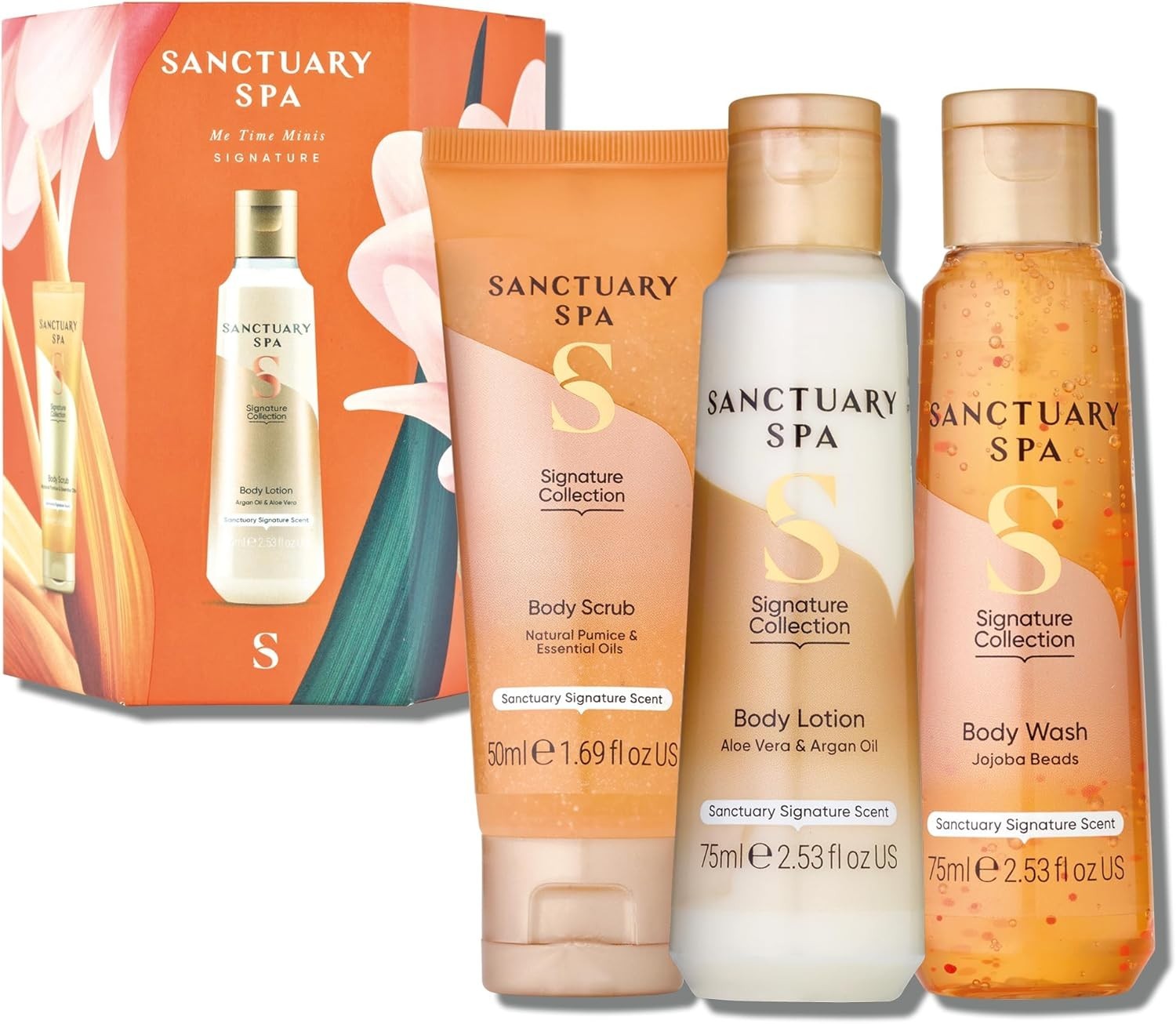 Sanctuary Spa Me Time Minis 200ml Vegan Beauty Gift Set for Women Birthday Her by Sanctuary
