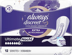 Always Discreet Ultimate Night Incontinence Pads 12 Pack – Extra Safe Protection by Always
