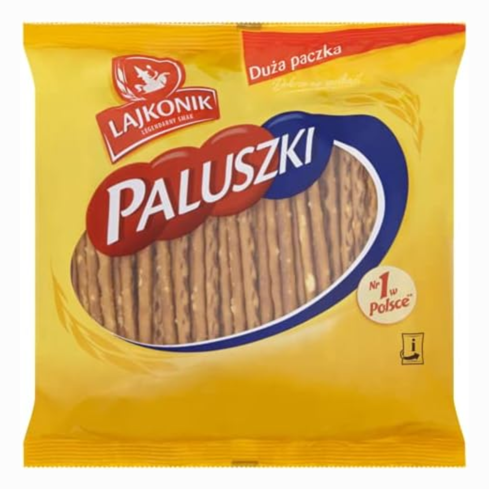Lajkonik Paluszki Salty Sticks 300g x9 Packs Salted Baked Savoury Pretzel Snacks by Lajkonik