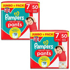 Pampers Baby-Dry Size 7 Nappy Pants 17+kg Jumbo+ Pack 100pcs Leak Protection by Pampers