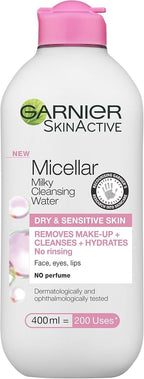 Garnier Micellar Milky Cleansing Water 400ml | Vegan Face Cleanser & Hydration by Garnier