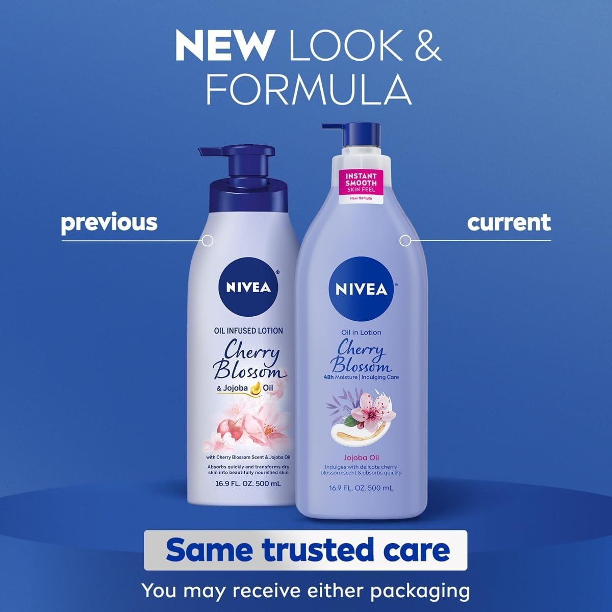 NIVEA Cherry Blossom & Jojoba Oil Body Lotion 500ml Moisturiser for Dry Skin by NIVEA