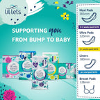 Lil-Lets Maternity Towels Extra Long Maxi Pads with Wings, 3 Packs (30) by Lil-Lets
