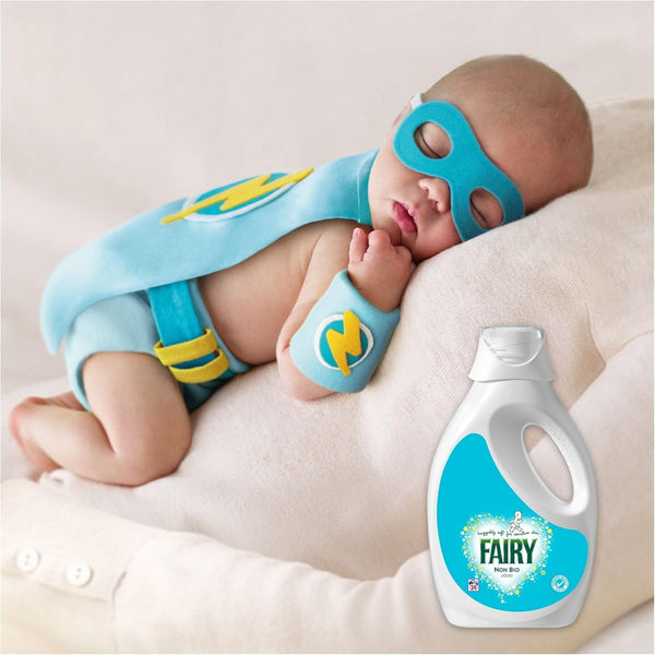Fairy Non-Bio Washing Liquid Detergent 24 Washes Fresh, Gentle Stain Remover