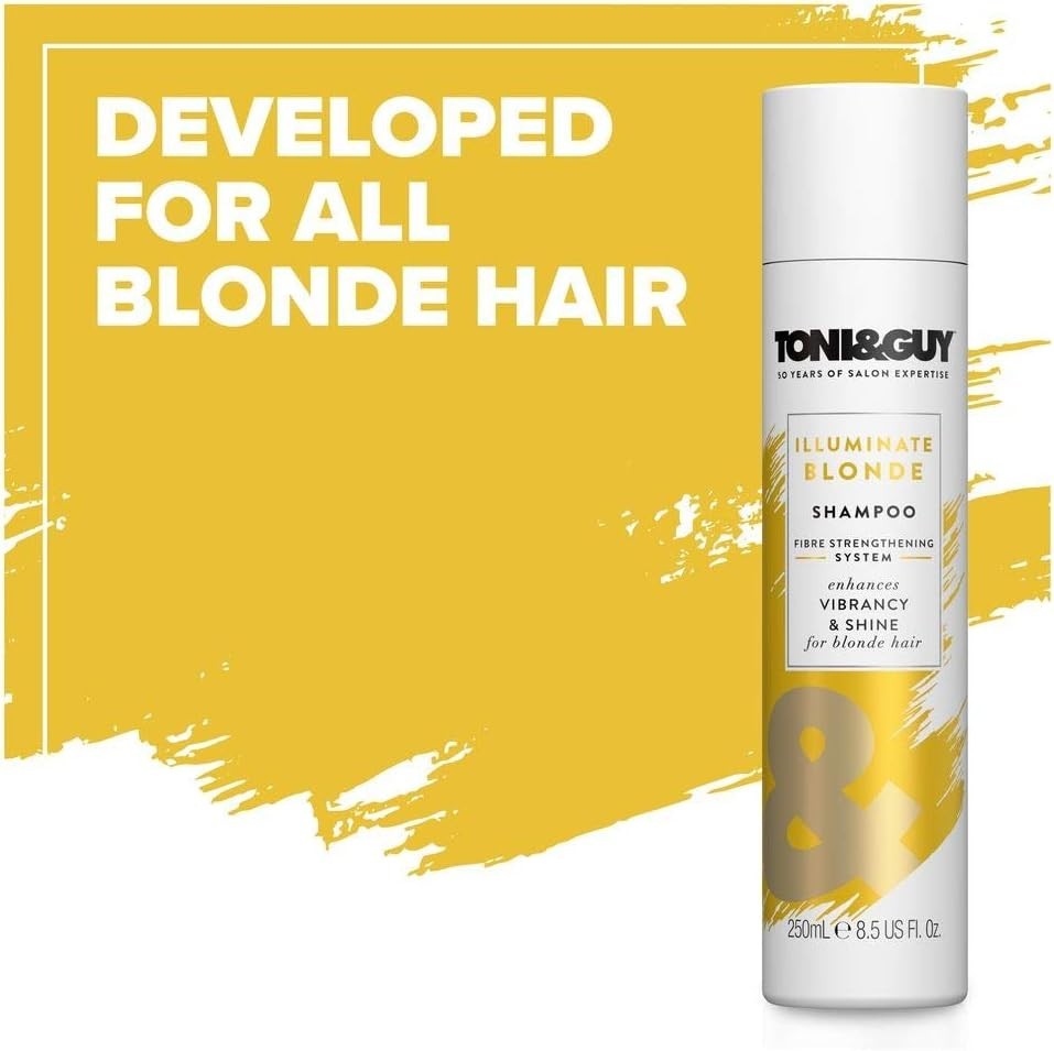 Toni & Guy Illuminate Blonde Shampoo 250ml | Shine Boost for Blonde Hair by TONI&GUY