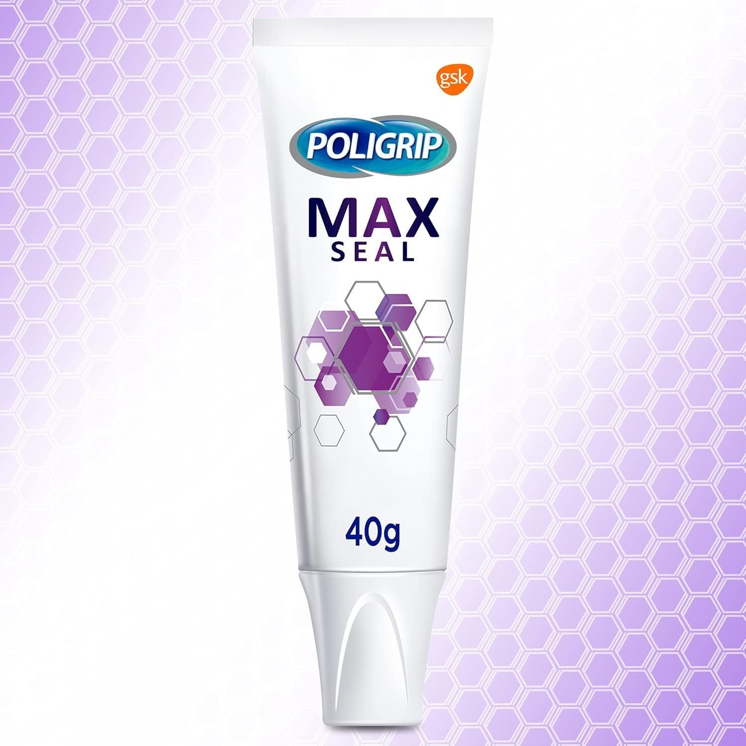 Poligrip Denture Adhesive Max Seal Fixative Cream 40g Pack of 6 Secure Fit by Poligrip