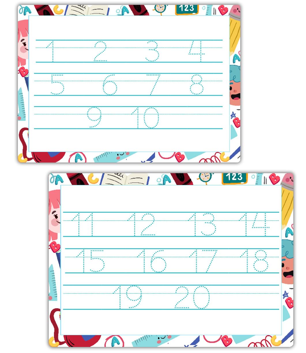 Handwriting Skill Builder Toddlers Number Tracing Mat by ZStore