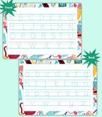 Learn to Write – 4 Dry Erase Tracing Mats with Pen for Kids | Alphabet, Numbers, Shapes & Custom Name Sheets by ZStore