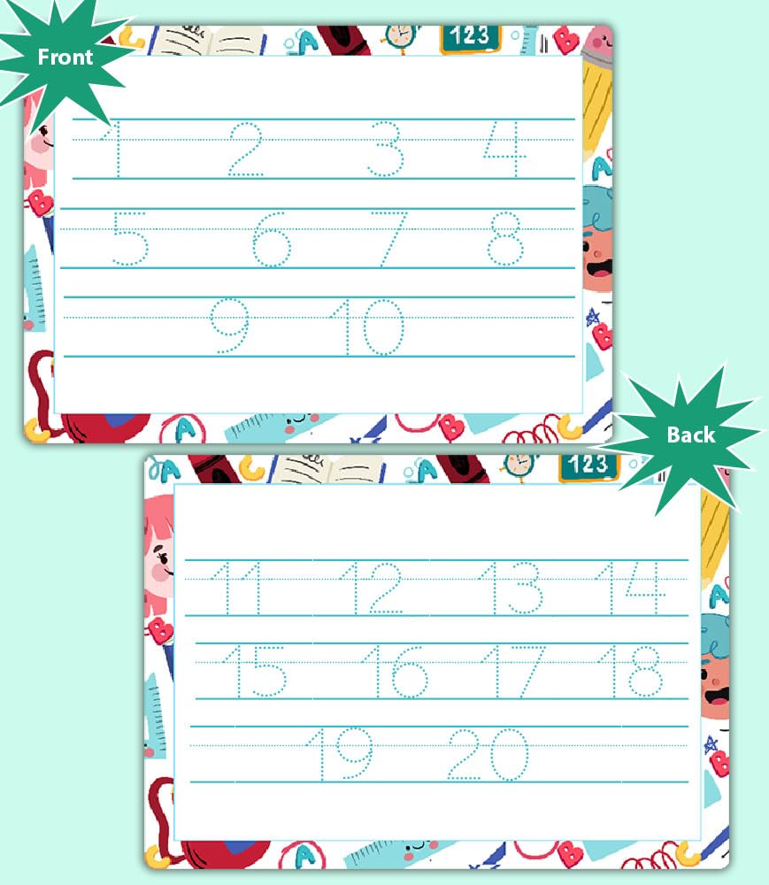 Learn to Write – 4 Dry Erase Tracing Mats with Pen for Kids | Alphabet, Numbers, Shapes & Custom Name Sheets by ZStore