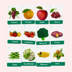 Kids 96 Pieces Flash Cards Set Baby Words Animals Fruits, Body Parts by Zstore