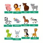 Cartoon Animal Flashcards for Toddlers 24 Laminated Cards by Zstore
