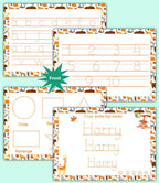 Letter Tracing Worksheets for Toddlers 4 Practice Mats with Erase Pen Learn to Write Alphabet, Numbers, Shapes & Name by ZStore