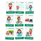Daily Activities Flashcards For Kids 16 Cards Ring Binding by Zstore