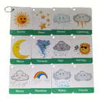 Weather Flash Cards | First Words Educational Flashcards for Toddlers and Babies | Great for Speech, Sensory Play & Early Learning at Home by Zstore
