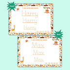 Kids Name Tracing Practice Mat Personalized Handwriting Board by ZStore