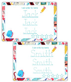 Personalised Name Tracing Worksheet School Theme Reusable Handwriting Practice For Kids by ZStore