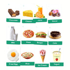 Food Flashcards for Kids by Zstore 24 Card Set Double Sided by Zstore