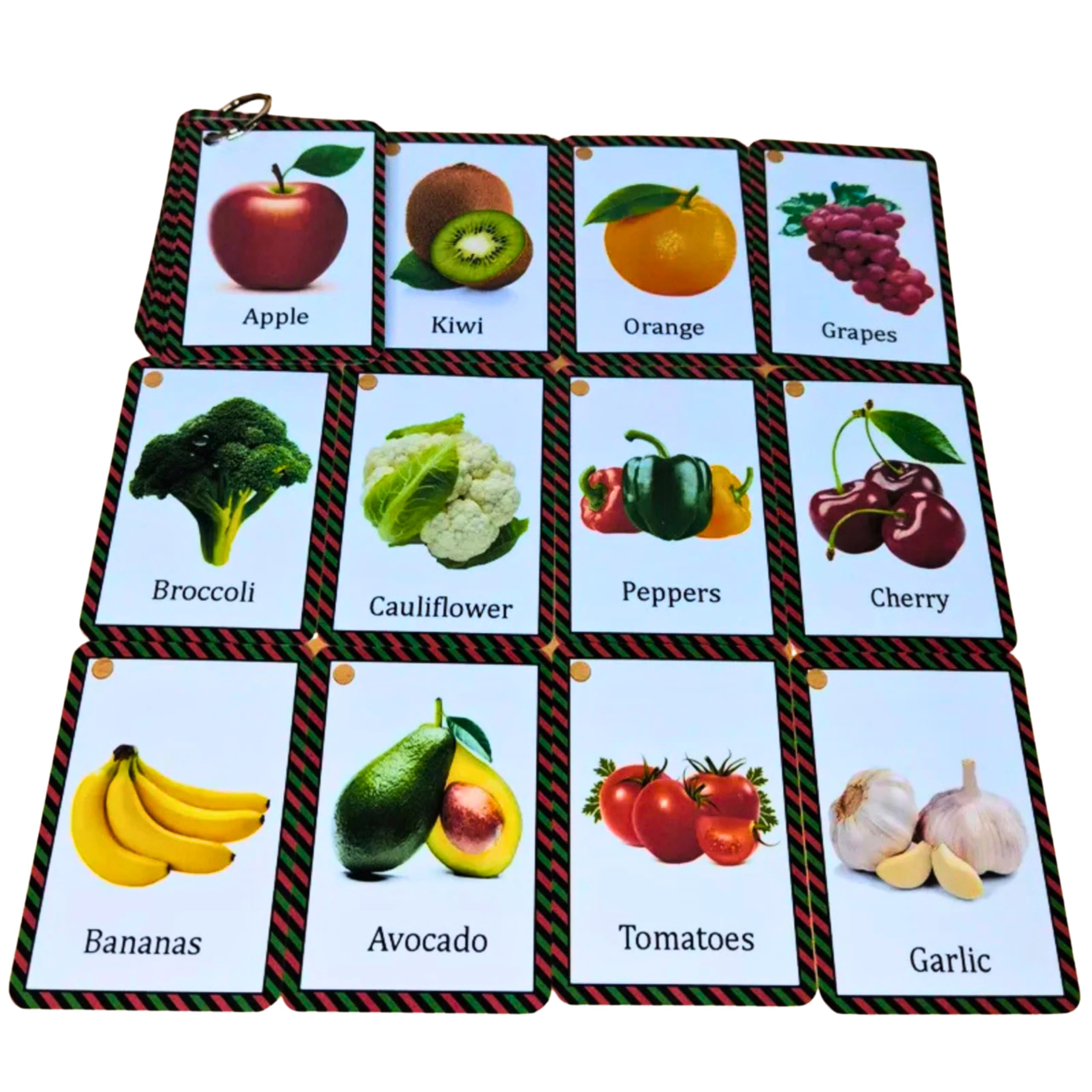 Fruit and Vegetable Flash Cards First Words for Toddlers by Zstore