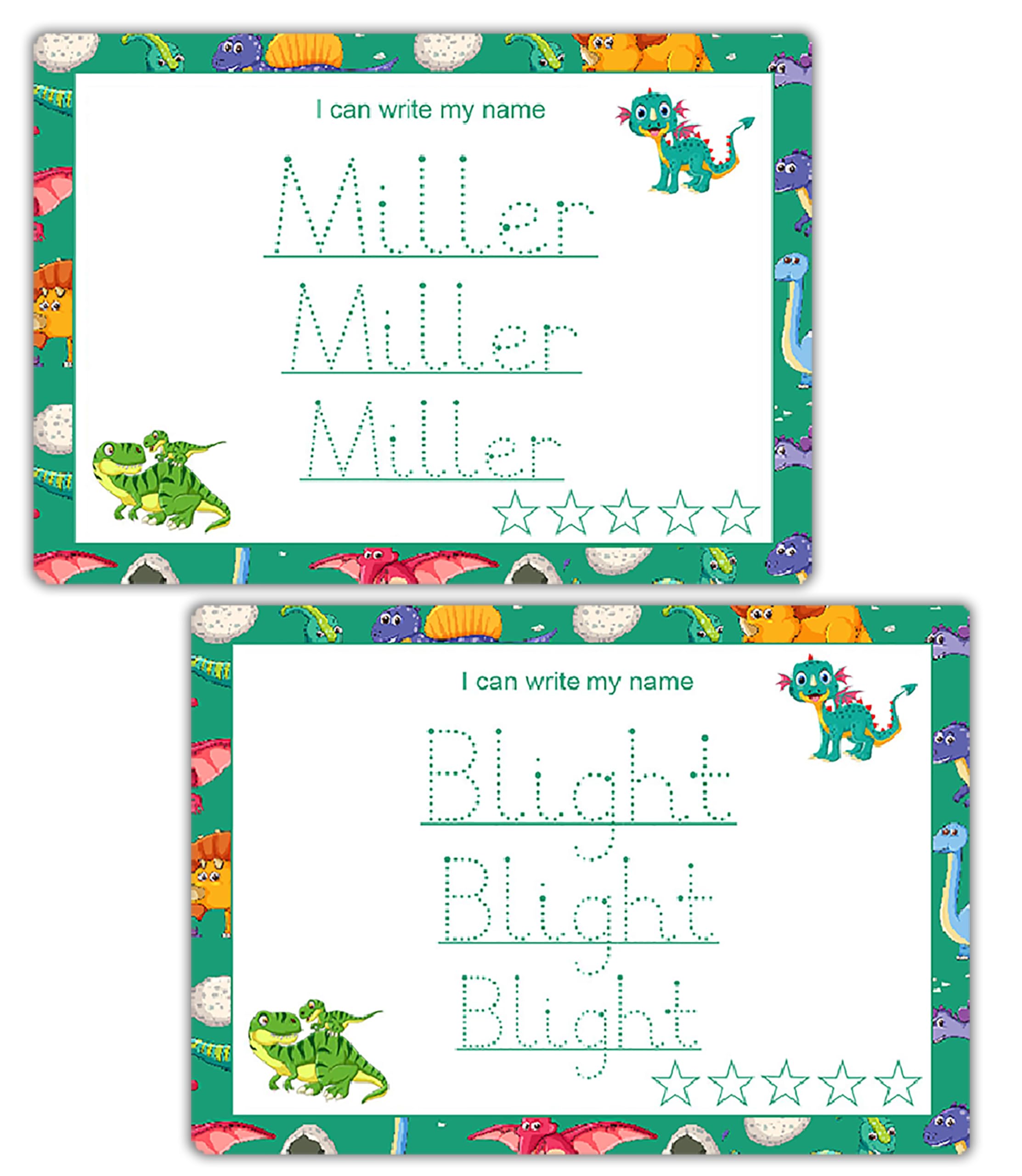 Kids Name Tracing Practice Mat Personalized Handwriting Board by ZStore