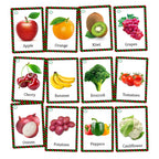 Fruit and Vegetable Flash Cards First Words for Toddlers by Zstore