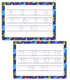 Number Tracing 1 To 20 Practice Mat Wipe Clean Toddlers by ZStore