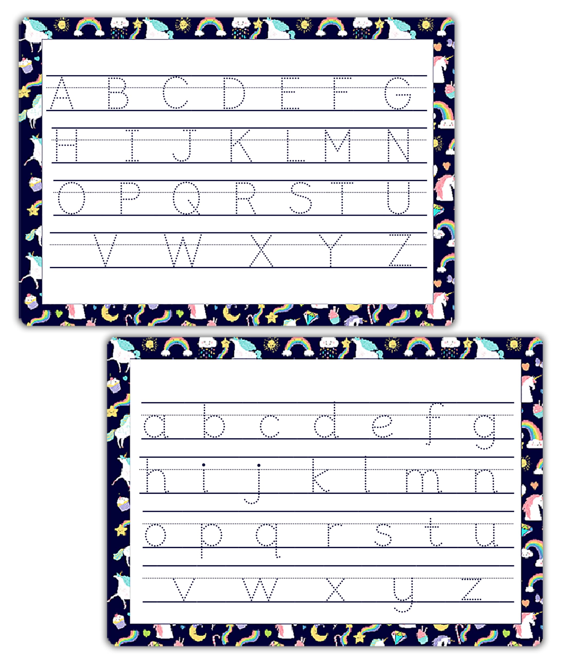 Reusable Alphabet Handwriting Mat | A4 Tracing Worksheet with Pen | Double-Sided Capital & Lowercase Letter Practice Board for Kids | Waterproof & Wipe-Clean Learning Tool by ZStore