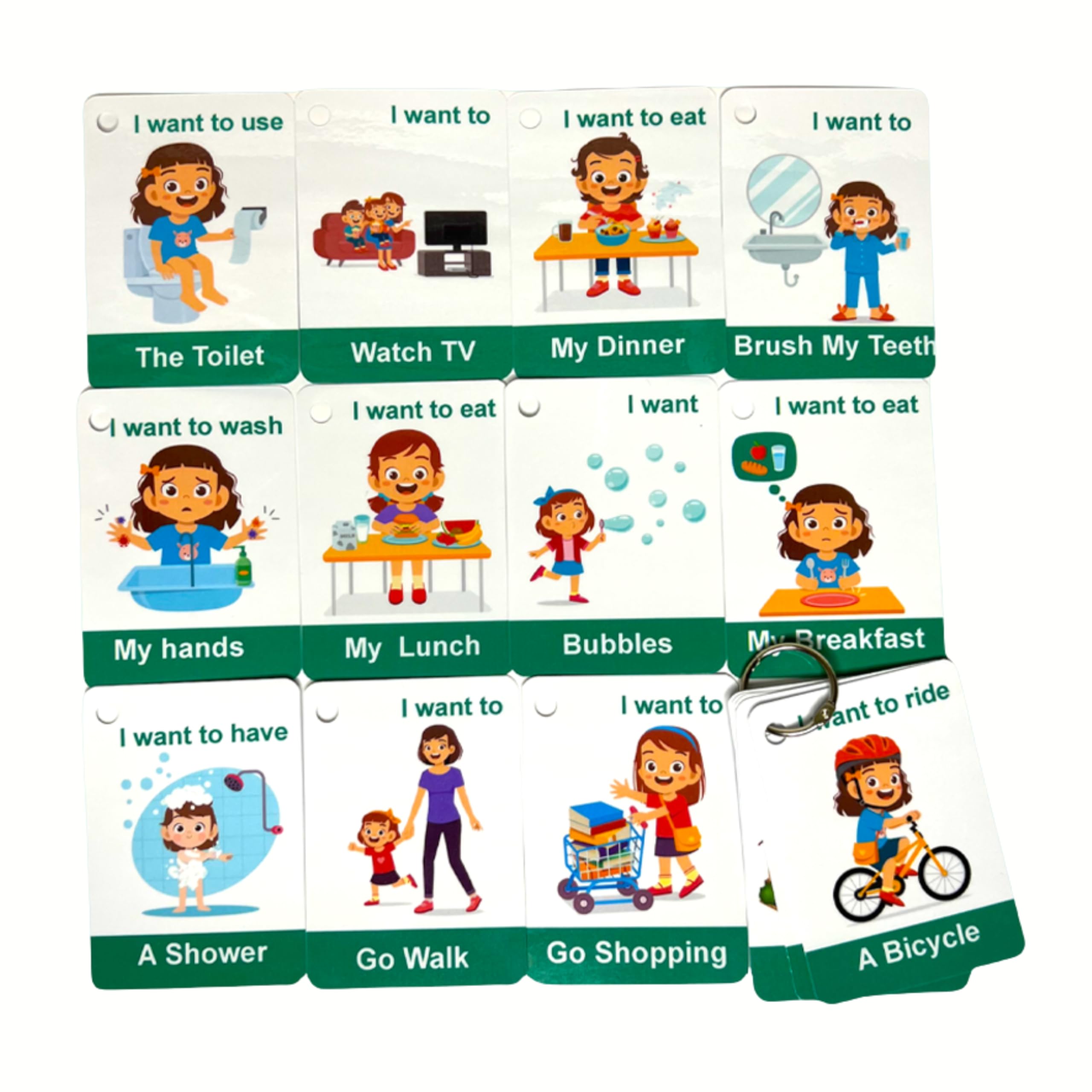 Daily Activities Flash Cards for Toddlers and Preschoolers by Zstore