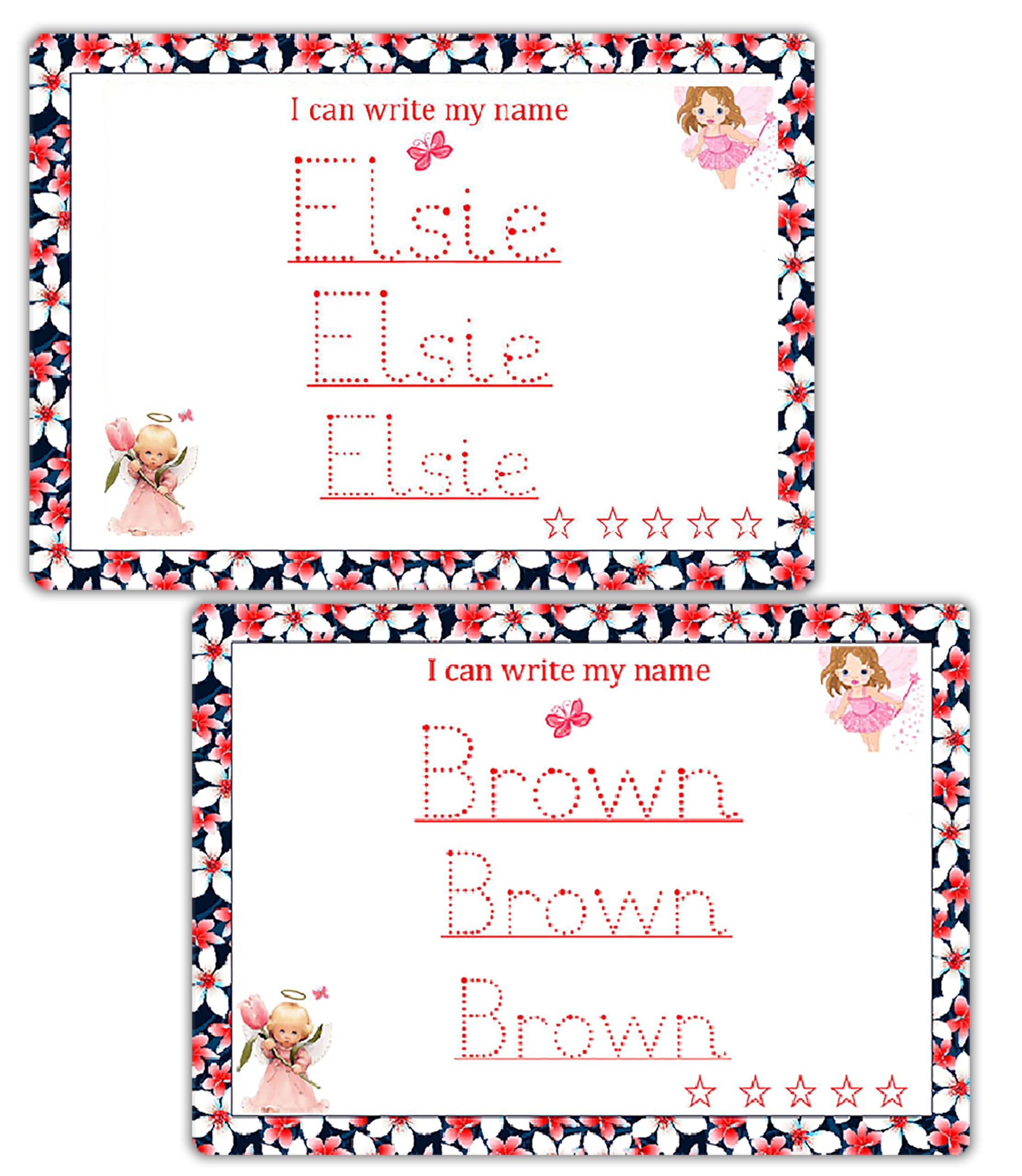 Write Your Name Practice Sheet for Kids Personalized Tracing Mat by ZStore
