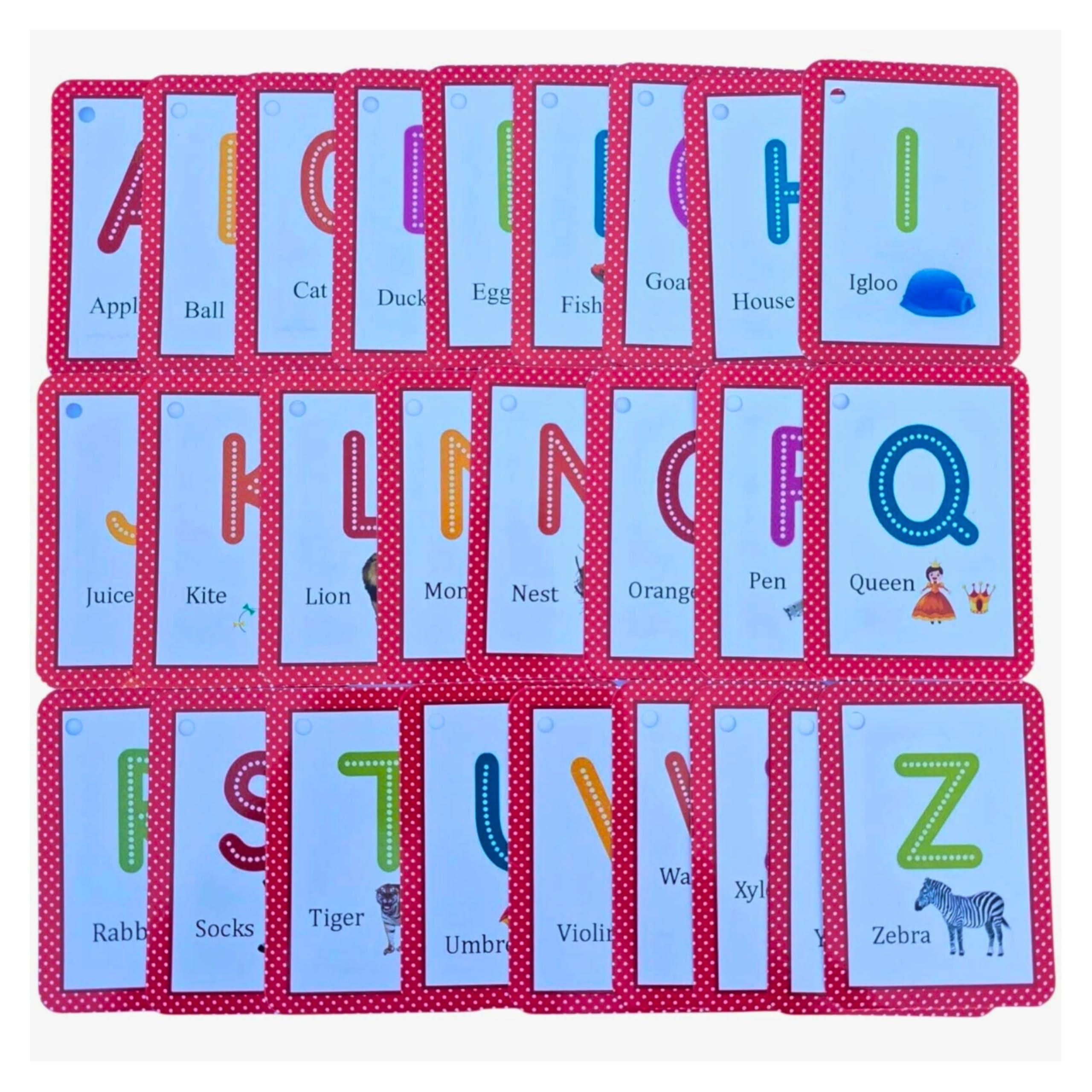 Educational A to Z Flashcards with Pictures for Kids by Zstore