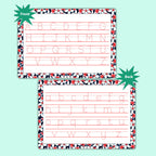 Flower Themed Kids Handwriting Alphabet A4 Reusable Tracing by ZStore