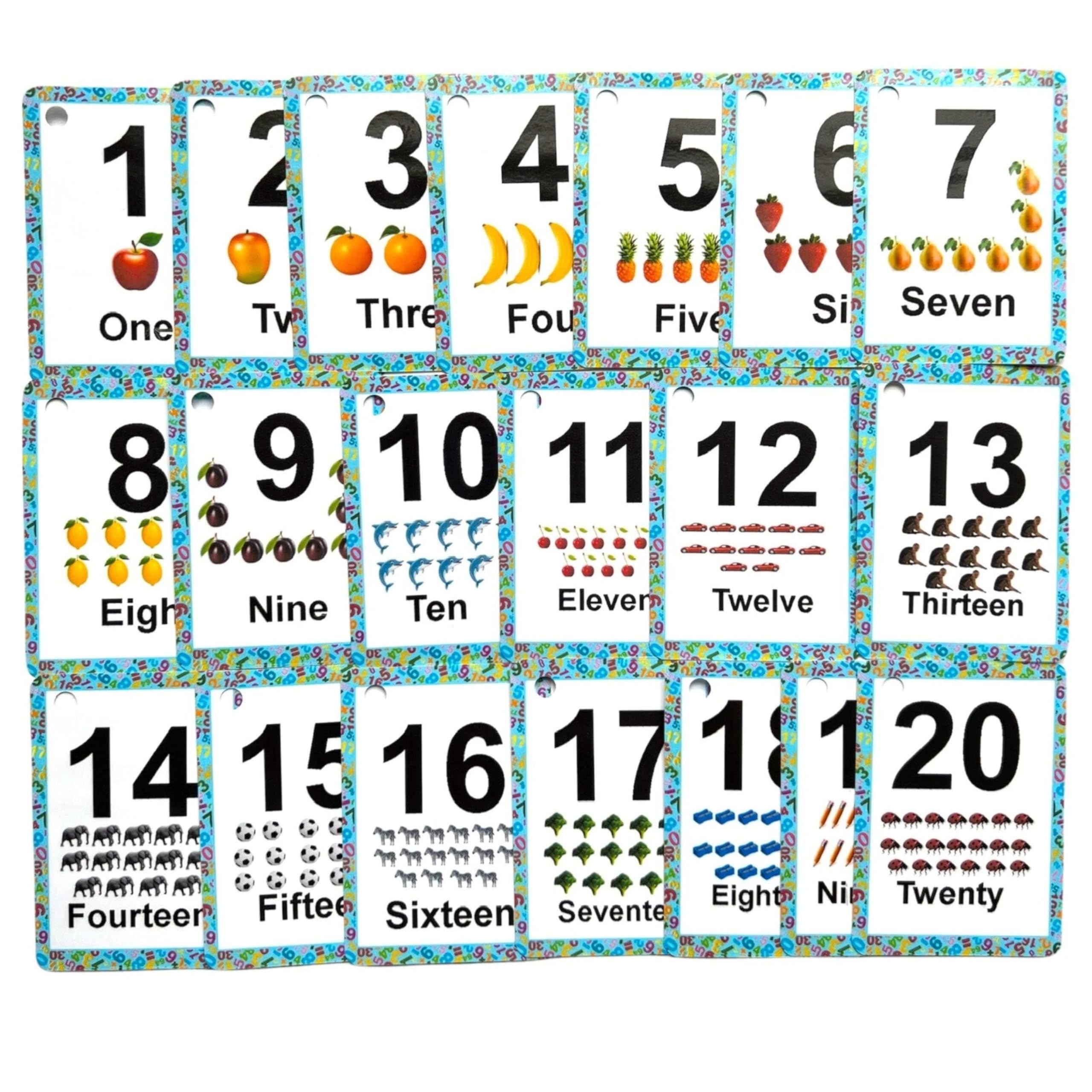 Preschool Flash Cards Set for Toddlers – ABC Letters & 123 Numbers with Fun Borders | Early Learning Flashcards for Kids Ages 6m+ | Educational Cards for Boys & Girls with Ring by Zstore