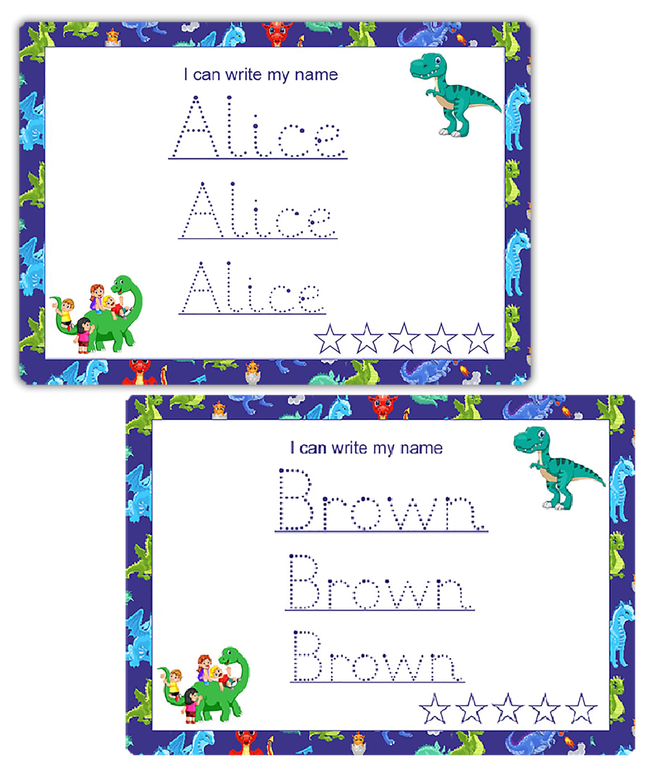 Name Writing Practice For Toddlers Reusable Double Sided Tracing Mat by ZStore