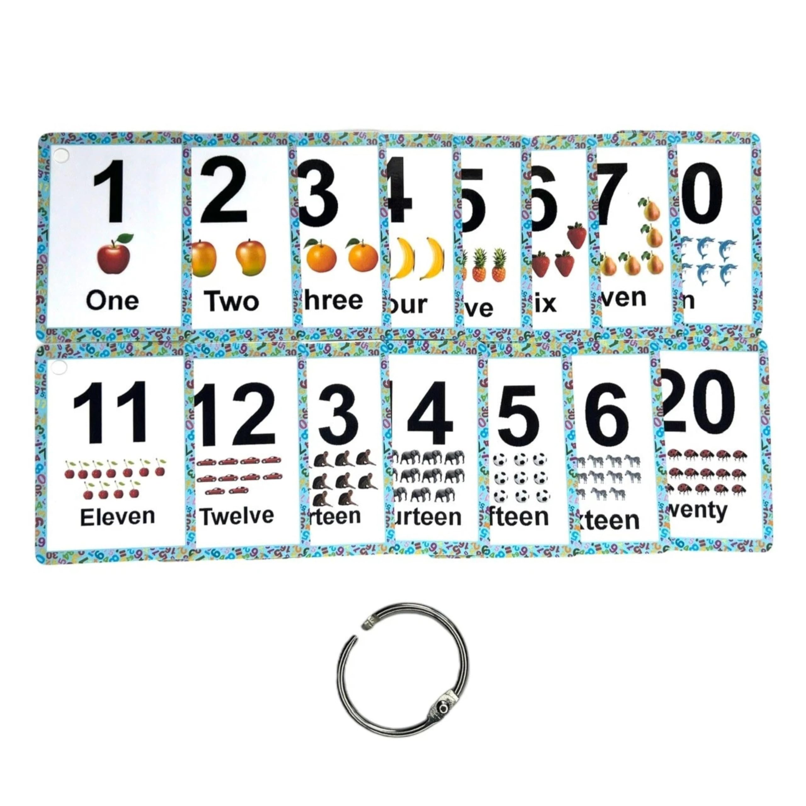 Number Flash Cards 1–20 for Babies, Toddlers & Kids Ages 6 Months and Up | Educational Counting Flashcards with Words | Montessori Preschool Learning Tool for Early Math, Speech & SEN by Zstore