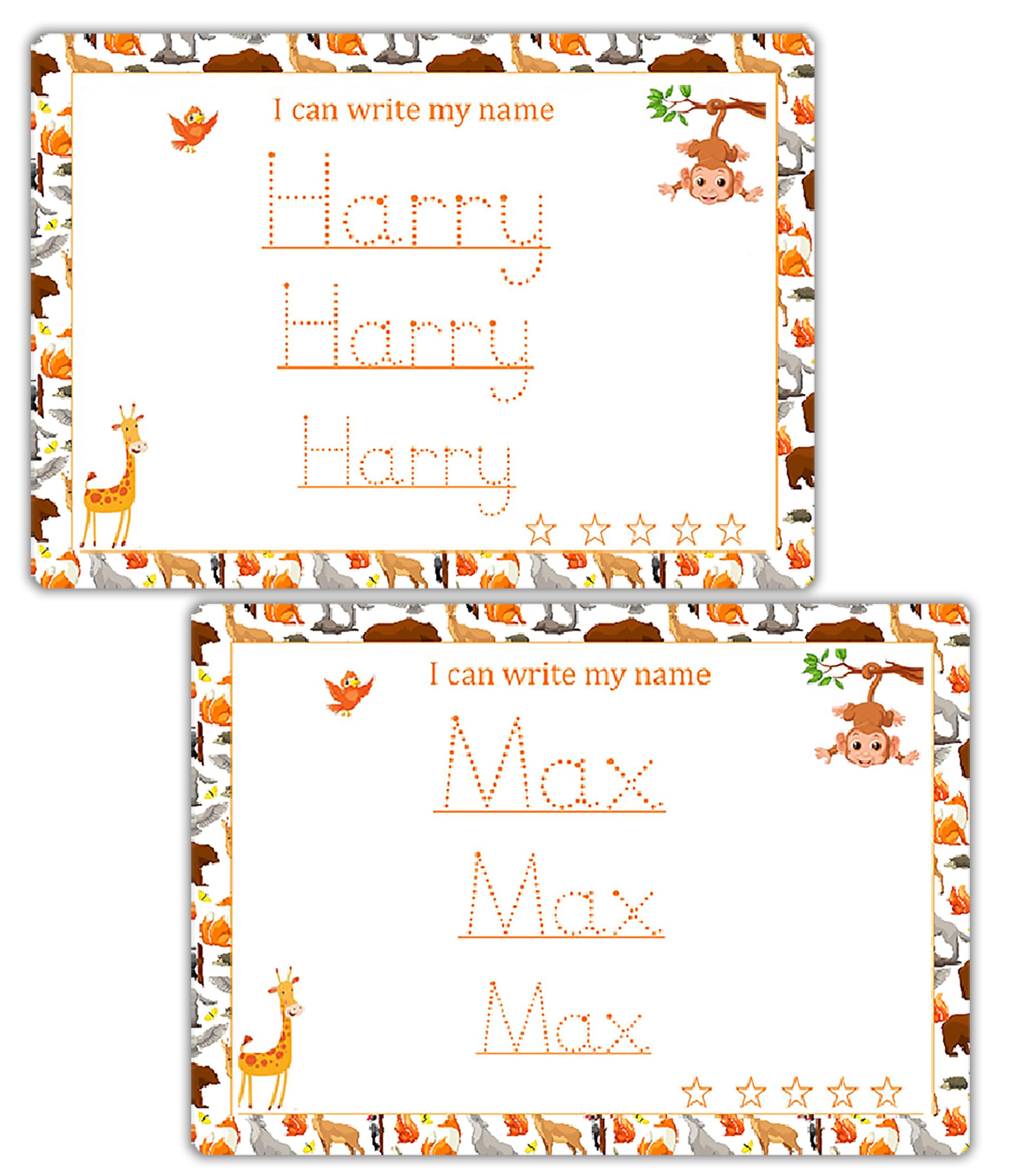 Custom Name Tracing Worksheet for Kids – Reusable Handwriting Practice Mat by ZStore