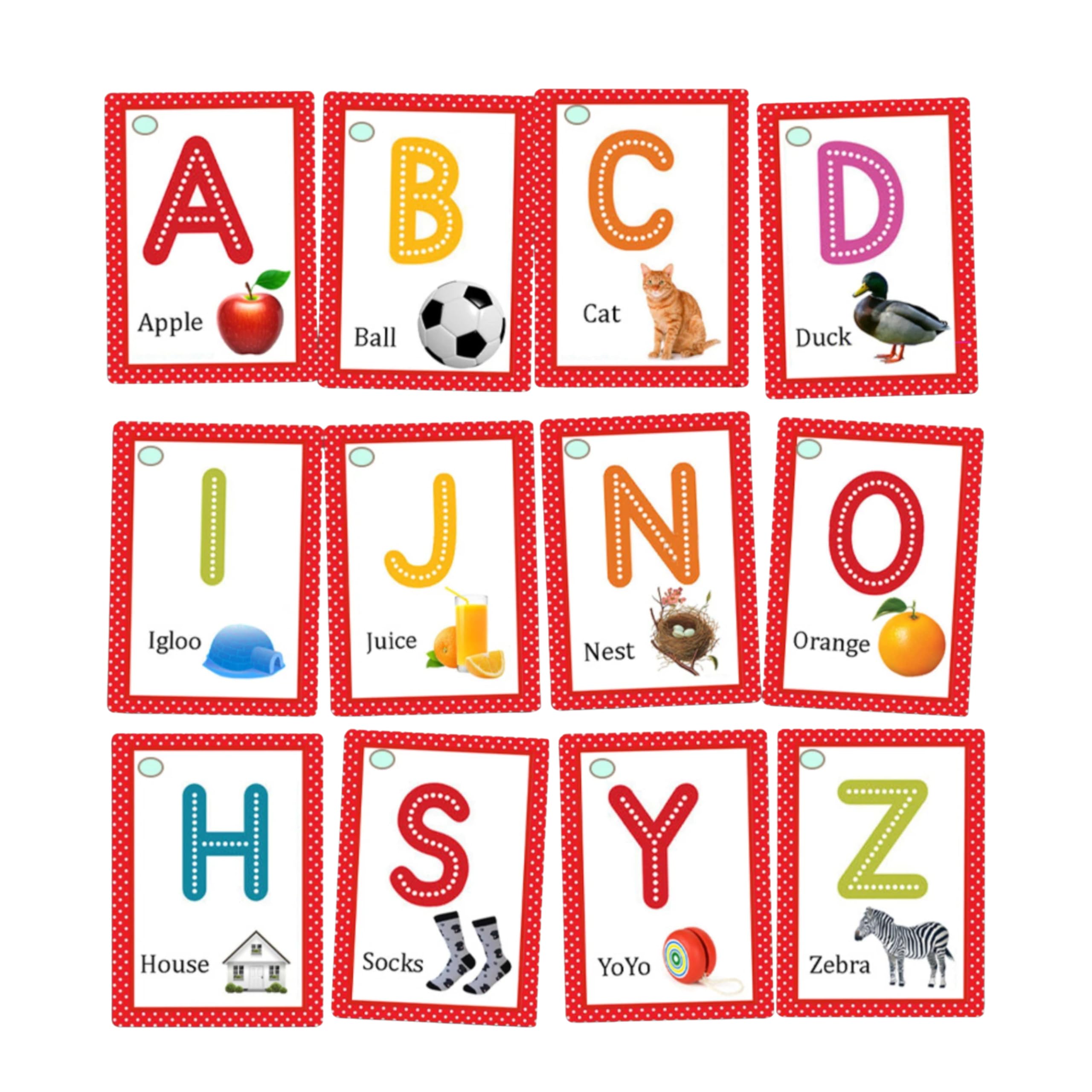 Educational A to Z Flashcards with Pictures for Kids by Zstore